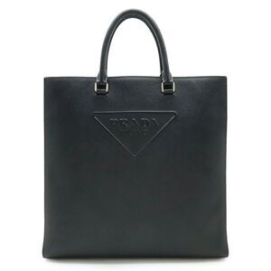 Prada Triangle Saffiano Leather Briefcase